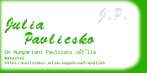 julia pavlicsko business card